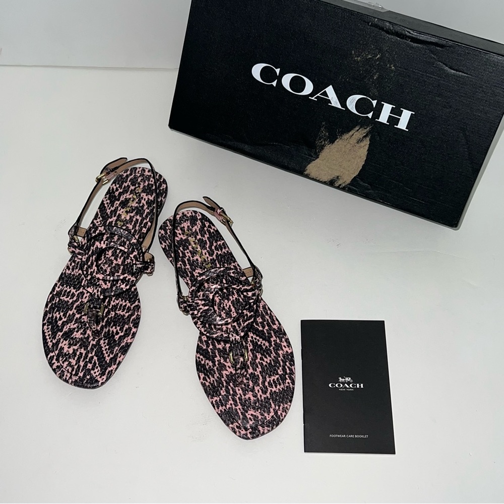 Coach Women's Jeri Leather Sandals Shoes, New In Box - Size 6.5 - Reemoly - Picture 2 of 11